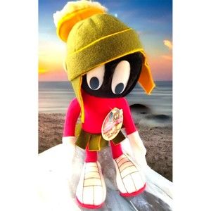 Vintage 1993 24K Co Marvin the Martian Plush Warner Bros 12" Stuffed Figure Toy
